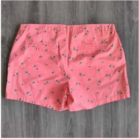 Old Navy - Mid-Rise Everyday Walking Shorts 5" | Size 4 | Coral & Palm Trees - Picture 4 of 16